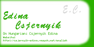 edina csjernyik business card